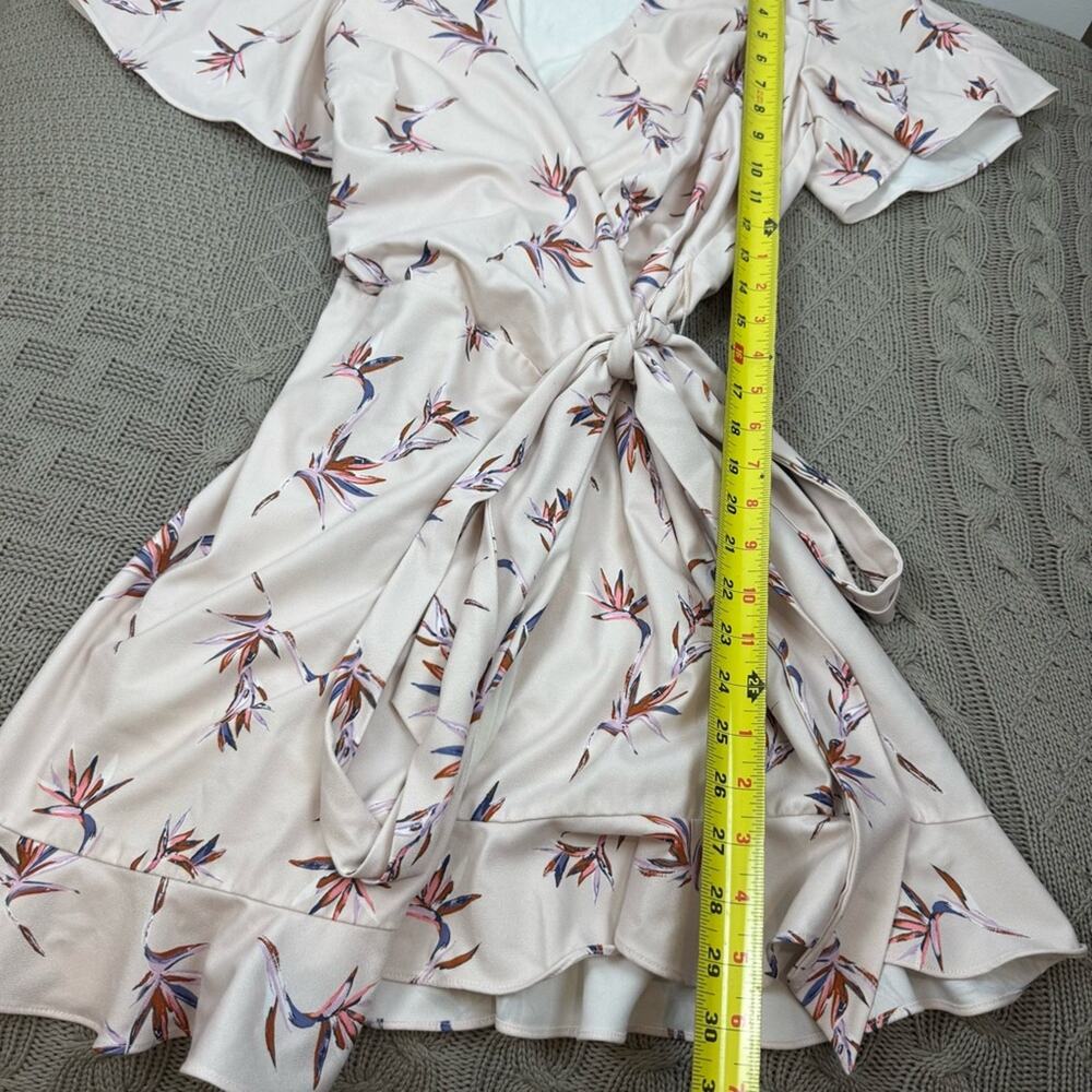 Stylestalker Cream Floral Wrap Dress ~ Small - Picture 7 of 10